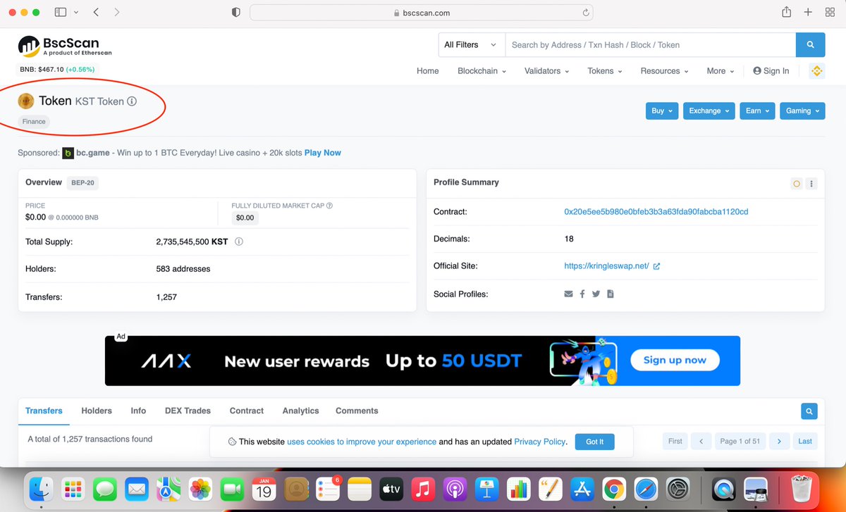 KstToken's tweet photo. Congratulations guys 🎉 KST token now verified on BscScan🔥 https://t.co/wTV2du34ES