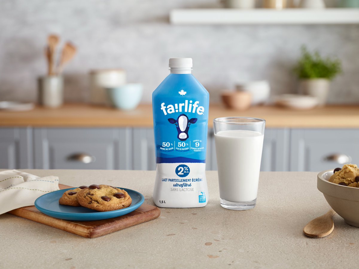 Tip for people with a sweet tooth: combine your favourite dessert with a glass of fairlfe milk containing 50% less sugar. You're welcome 😉