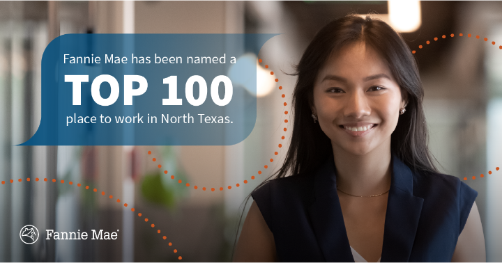 It’s no surprise that Fannie Mae was named a 2021 Top Place to Work by The Dallas Morning News. Learn more about our culture and what it’s like to be a part of our team. spr.ly/6001K6gTN