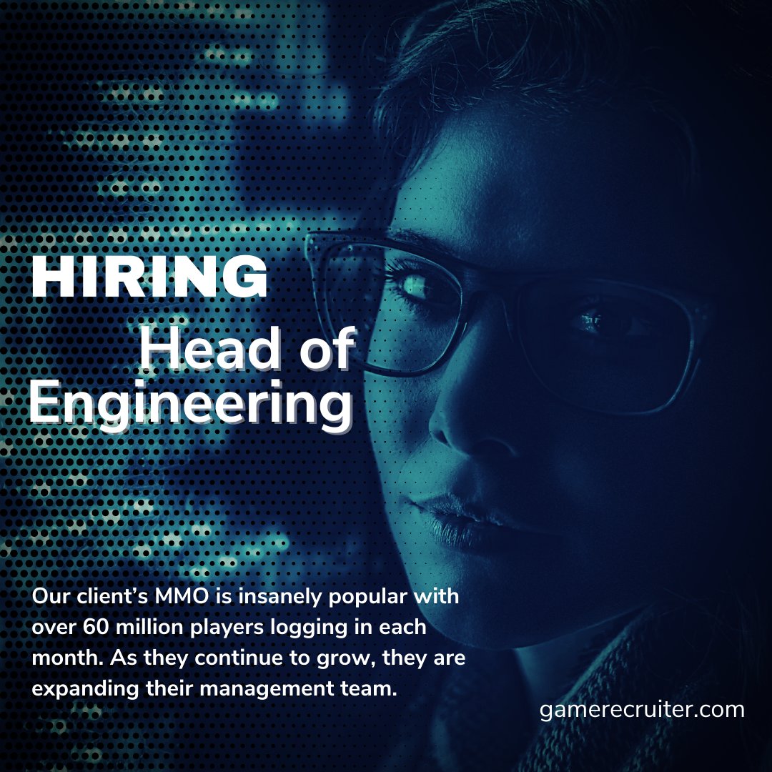 GameRecruiter's tweet photo. Our client’s MMO is insanely popular with over 60 million players logging in each month. As they continue to grow, they are expanding their management team.
Apply Here ----> https://t.co/EPeGQs2cb7
#gamejobs #gamedev #indiegamedev #mmojobs #mmodev https://t.co/O1A8quOdJj