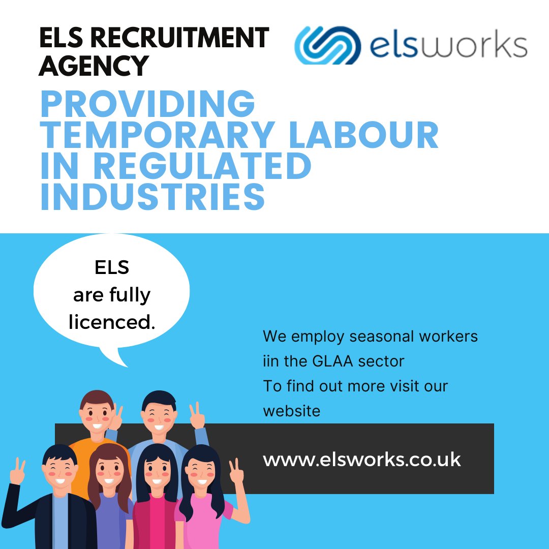 Find out more about ELS today by visiting our website.
elsworks.co.uk #recruitments #seasonallabour