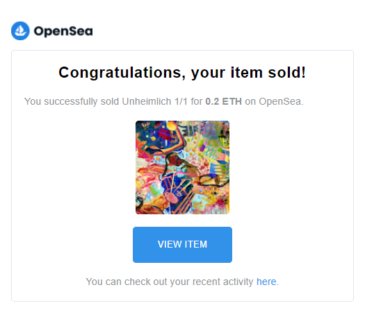 lucianaguerraok's tweet photo. GM! GM! GM! We are in the middle of the week and it's really grat weaking up and find the beloved Open Sea email! So Happy!! Thank you so muchj @jf_nft
 for chosing my art! You really made my day!
#nftcollector  #cryptocurrency https://t.co/iT3f9DuNzA