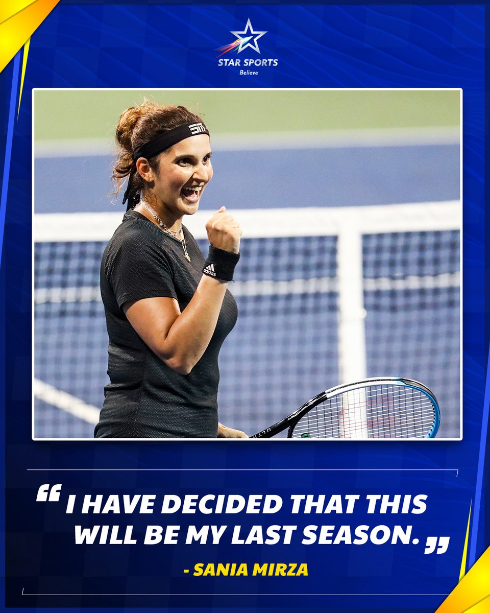 StarSportsIndia's tweet photo. She took Indian 🎾 to newer heights, &amp; now @MirzaSania is ready for one last show! 🥺

Tell us your favourite #SaniaMirza moment below.

#Tennis #SaniaMirzaRetirement https://t.co/3K9EtIyiU0