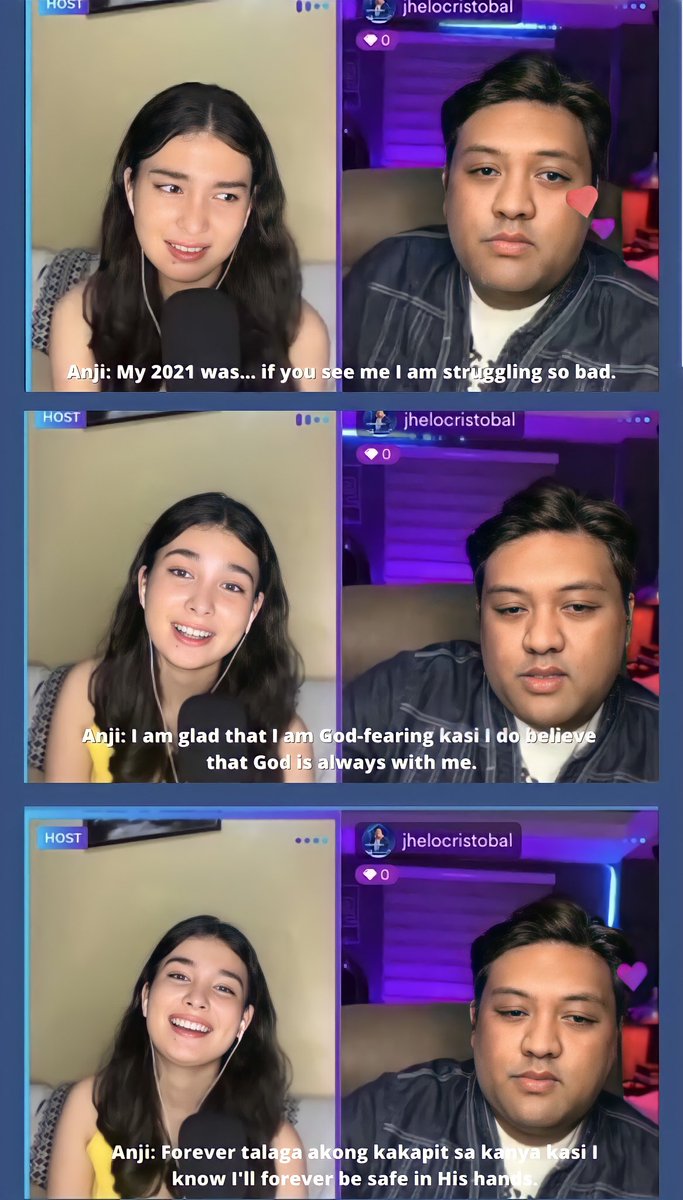 kumuPH's tweet photo. Do you guys believe that sometimes our faith is tested because we are bound to be a testimony of goodness and kindness to the world? 

Salamat sa stream na to @jhelocristobal @anjisalvacion. We are blessed and so are you! Hugs!

https://t.co/0Sc9b2trbk

STREAM WITH ANJI AND JHELO https://t.co/nwim0GbkQY
