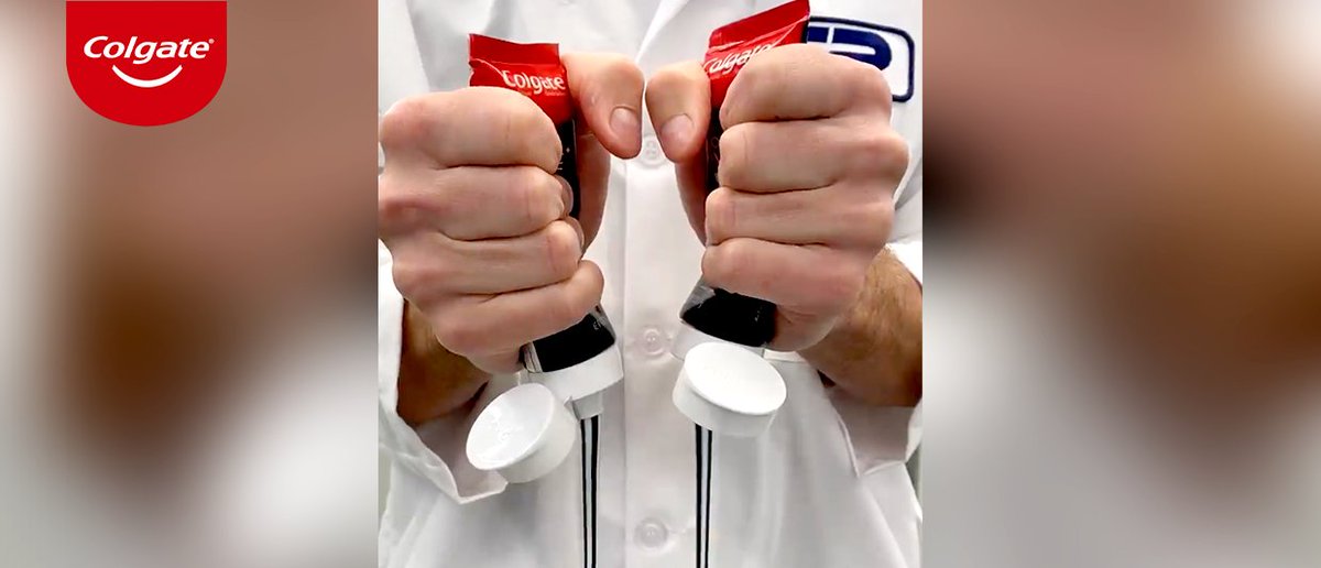 CP_News's tweet image. How do those stripes stay so striped? No matter how hard TikToker Ryan Battistella tried to mix the stripes in Colgate’s toothpaste, he couldn’t get the stripes to blend! Read about how Colgate scientists use scientific principles in oral care products:bit.ly/3KrTe1g