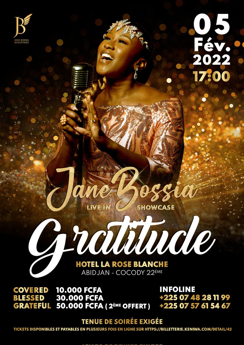 Notre coup de cœur : le projet solidaire de la chantre <a href="/bossia_jane/">JANEBOSSIAOFFICIAL</a>. Elle organise un showcase, le 5 février 2022 à l'Hôtel La Rose Blanche. Et l'un des objectifs est de soutenir les actions communautaires du <a href="/CLESDeBiabou/">CLES de BIABOU</a>. Commandez vite  vos tickets 👇🏾
bit.ly/3tOtJBN