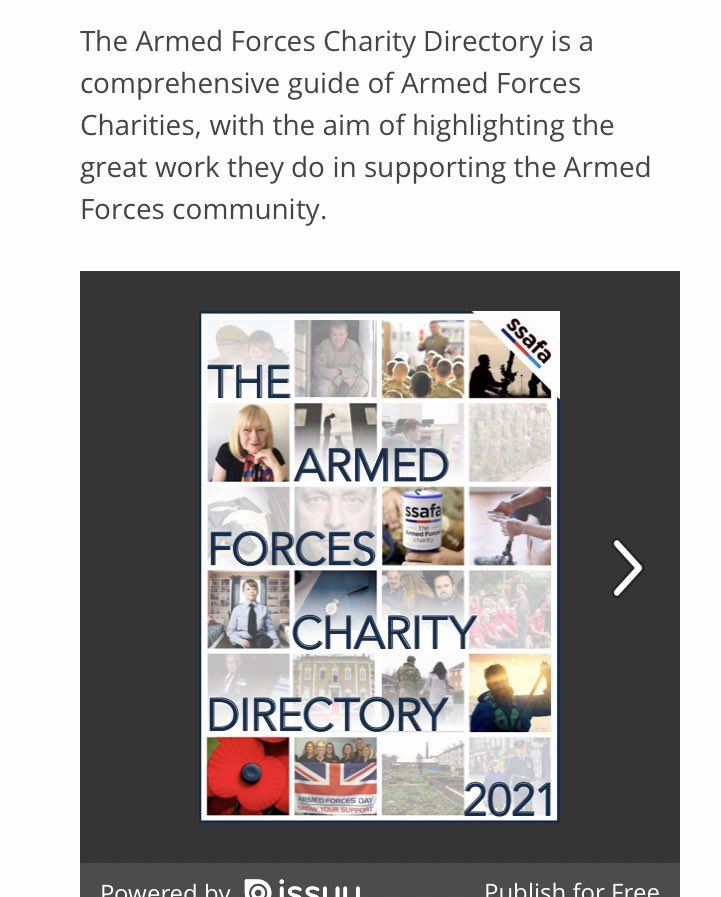 CharitiesForces's tweet photo. We are now taking bookings for the 2022 issue! #ArmedForces #Forcescharities #Thearmedforcescharitydirectory #Veterans take a look at the 2021 issue from this link https://t.co/pKJyqTUgGp email charitiesdirectory@forcesrecruiting.com https://t.co/jbgAzijvsp