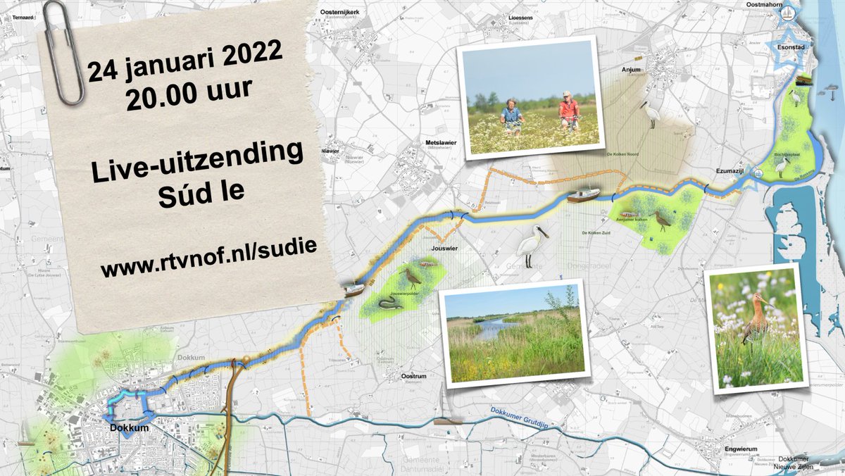 Moandei 24 jan 20:00 oere organisearret programmaburo Súd Ie in live útstjoering. Tafelgasten, wêrûnder deputearre Fokkinga, sjogge werom en jouwe in aktuele stân fan saken. Te folgjen fia rtvnof.nl/sudie &amp; RTVNOF.  <a href="/fnpkf/">Klaas Fokkinga</a> <a href="/noardeast/">Gemeente Noardeast-Fryslân</a> <a href="/wetterskip/">Wetterskip Fryslân</a> @itfryskegea @merk_fryslan