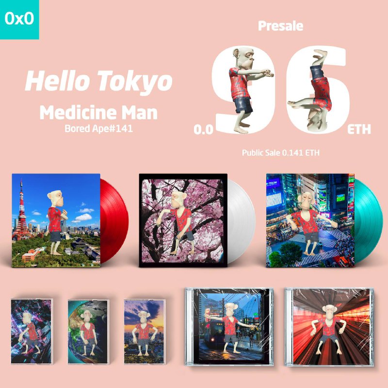 0x0 Metaverse Music Label (@0x0metaverse) on Twitter photo 0x0 Vol.1
Hello Tokyo by Medicine Man (Bored Ape#141)
**Presale 0.096 ETH
Public Sale 0.141 ETH**
To win minting spots:
💊 Follow <a href="/0x0metaverse/">0x0 Metaverse Music Label</a> <a href="/boredape141/">Medicine Man🍌</a>
🗼Like + Retweet
🍣 Tag 2 friends
🤖 Join our Discord
discord.gg/KEZkaCB7vd
Ends in 24 hours ⏳ 0x0 Vol.1
Hello Tokyo by Medicine Man (Bored Ape#141)
**Presale 0.096 ETH
Public Sale 0.141 ETH**
To win minting spots:
💊 Follow <a href="/0x0metaverse/">0x0 Metaverse Music Label</a> <a href="/boredape141/">Medicine Man🍌</a>
🗼Like + Retweet
🍣 Tag 2 friends
🤖 Join our Discord
discord.gg/KEZkaCB7vd
Ends in 24 hours ⏳