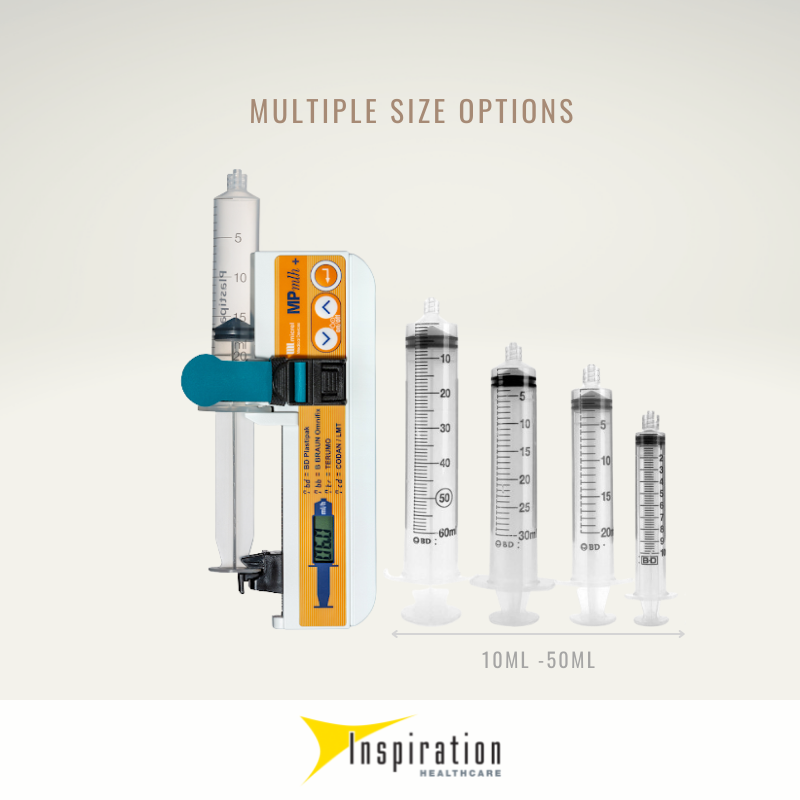 InspHealthcare's tweet photo. The MPmlh+ syringe driver has a versatile design, that can accommodate multiple syringe sizes ranging between 10ml and 50ml. The ambulatory device can accept four types of branded syringes as standard, with adjustable occlusion settings to match specific drug therapies.
#MPmlh+ https://t.co/MpnFEU95HN