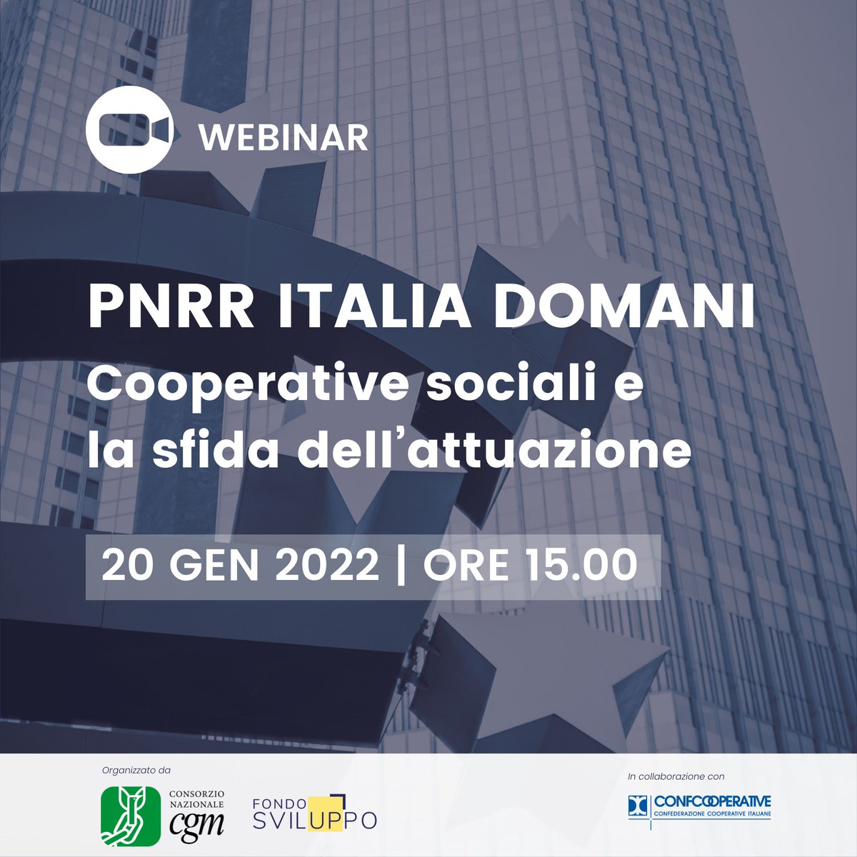 AICCONnonprofit's tweet photo. 📣 PNRR Italia Domani
👉#Cooperative sociali e la sfida dell’attuazione
Un webinar dedicato alla genesi, al funzionamento e alle opportunità del #PNRR  promosso da @CGM_consorzio
PER ISCRIVERSI > https://t.co/wYNPsbe6Mx 
📌Giovedi 20 gennaio 2022
⏰ ore 15.00 - 17.00 https://t.co/ihXn4WaF0k