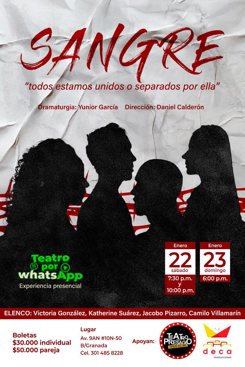 Cami_Villamarin's tweet photo. En estreno este fin de semana @Teatro_Presagio @decateatro https://t.co/b1JUVEPCCT