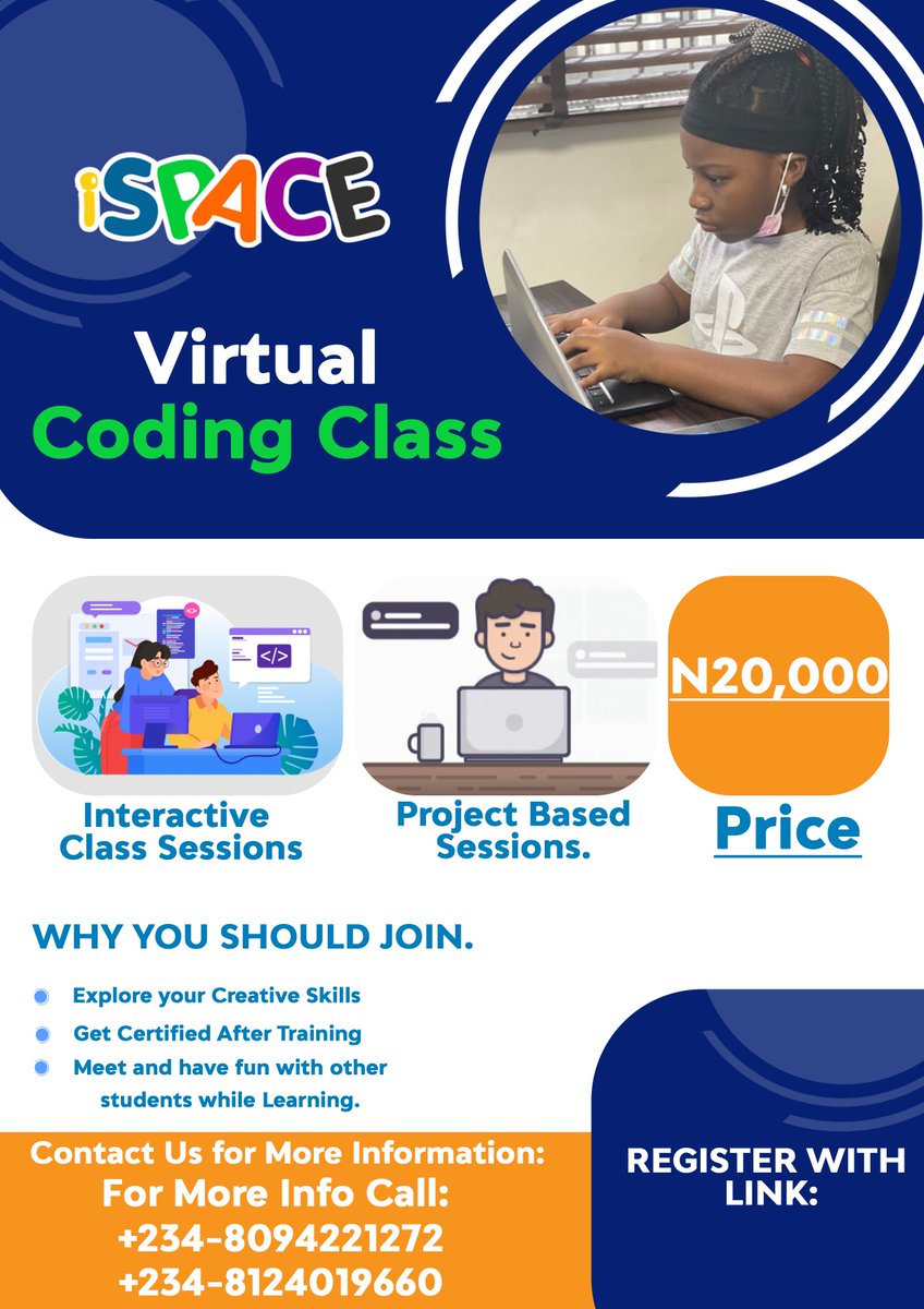 ISPACECLUB1's tweet image. #virtual #virtualcoding #coding #webdev #kidscode #9jacode