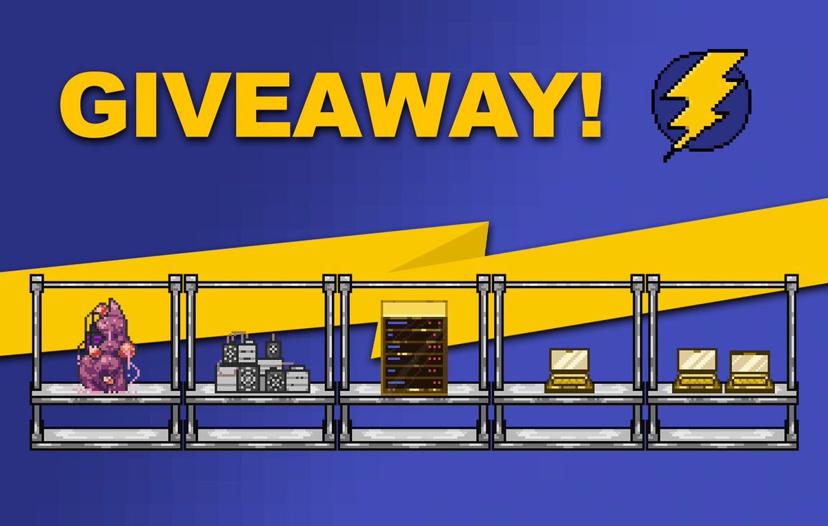 CrazyMinerGame's tweet image. RARE #Giveaway!
5 Rare Mining rigs to win!
Each NFT is estimated at about 100$

⚡️Follow + RT
⚡️@ a friend in the comment
⚡️$PWR in the comment

Draw in 24 hours 👀
#CrazyMiner #BSC  $PWR