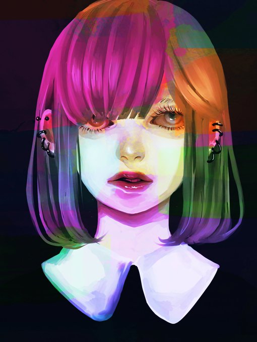 『飾り合い』

#イラスト 
#冬の創作クラスタフォロー祭 