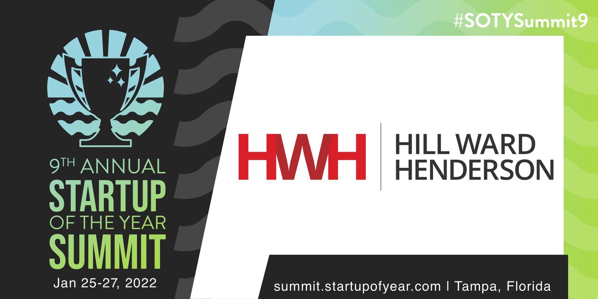 The <a href="/StartupofYear/">Startup of the Year®</a> Summit celebrates the best, rising startups with curated opportunities for inclusive connections and business growth.
 
@hwhlawfirm is thrilled to sponsor this special event.
Tampa, FL (1/25 - 1/27) est.us/SOTYSummit9
<a href="/EmbarcCollectiv/">Embarc Collective</a> <a href="/establishedus/">Established</a>