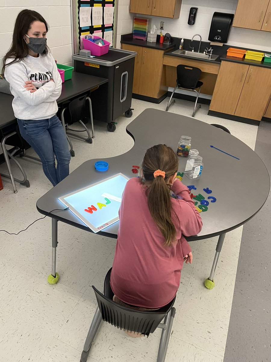 Students love the incorporation of technology and hands on learning! Shoutout to Mrs. Sims for using <a href="/PlayOsmo/">Osmo</a> for number senses review and Mrs. Hostetler using a light board to review spelling/sound recognition.