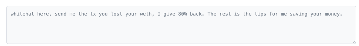 TalBeerySec's tweet photo. This @MultichainOrg  attacker 👆 just posted an on-chain ransom note (or "white hat" ) offering to return 80% to victims.
#multichainhack
https://t.co/xu0d2YG9Zb https://t.co/X1zibN8Ndf