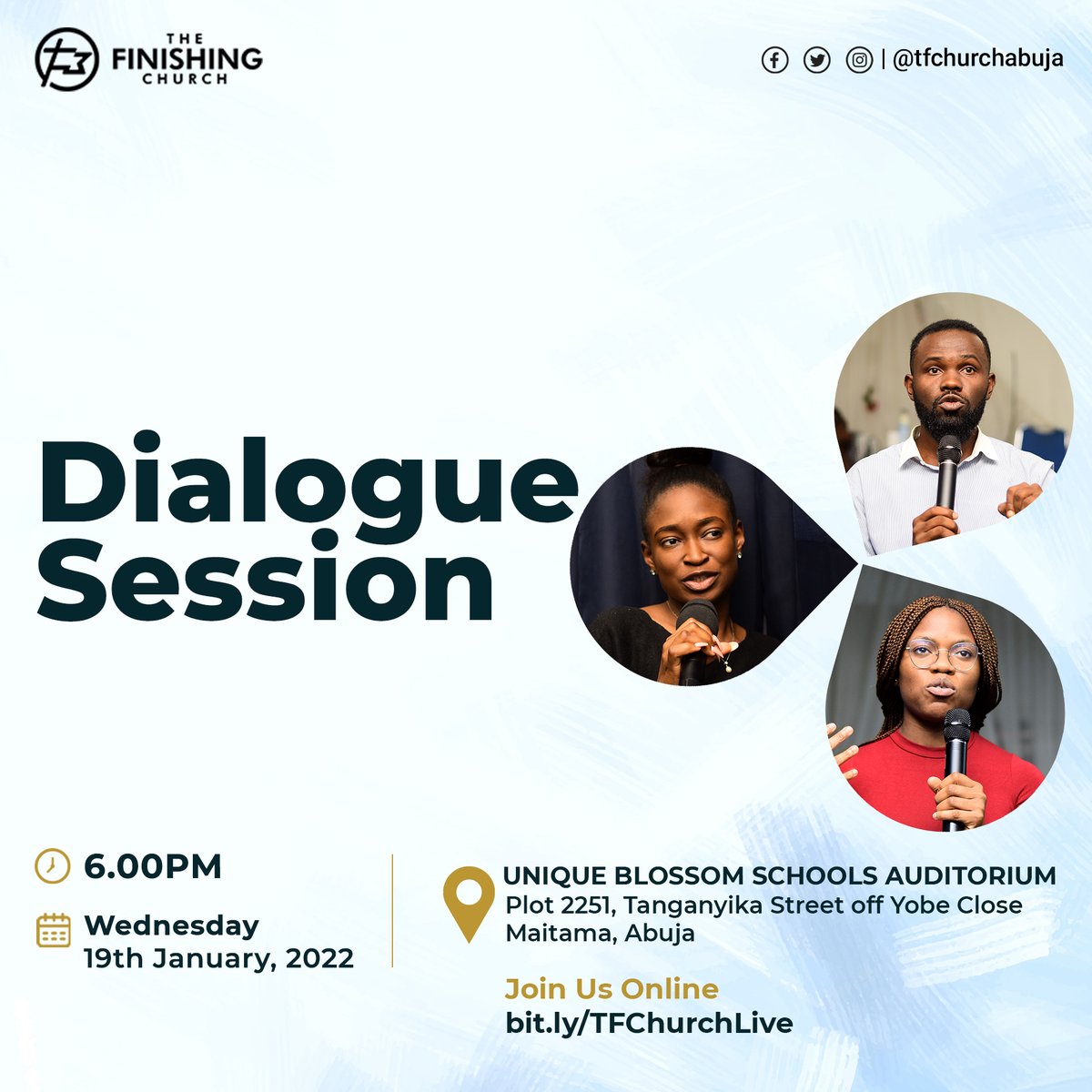 tfchurchabuja's tweet photo. We will be having an interactive session today. We will be sharing the tremendous ways God has been building us in our individual lives, in our families and in our Kingdom Community. #DialogueSession https://t.co/igvNhzHM1F