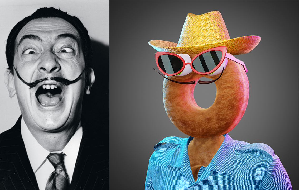 Any Salvador Dalí fans here? Just look at this donuts, doesn't he look like great surrealist painter? 🎨 

btw, you can buy this donut 🍩 on opensea only for 0.049 eth: opensea.io/assets/0xec2f3…

Or mint new one on mint.donuts.one

#NFT #NFTs #NFTCommunity #NFTcollectibles