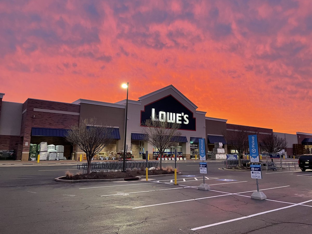 #NoFilter Shoutout to our Store Manager, Franc, for capturing a beautiful sight of the Hamilton Lowe’s one early morning!