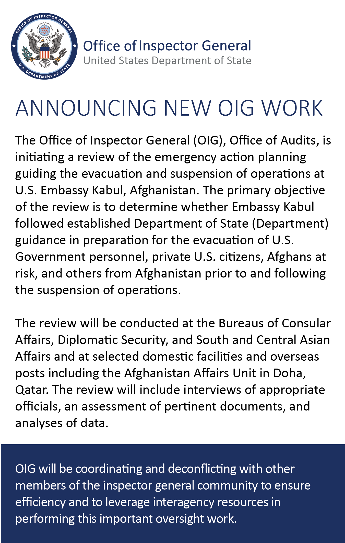 Presidential emergency action sale documents