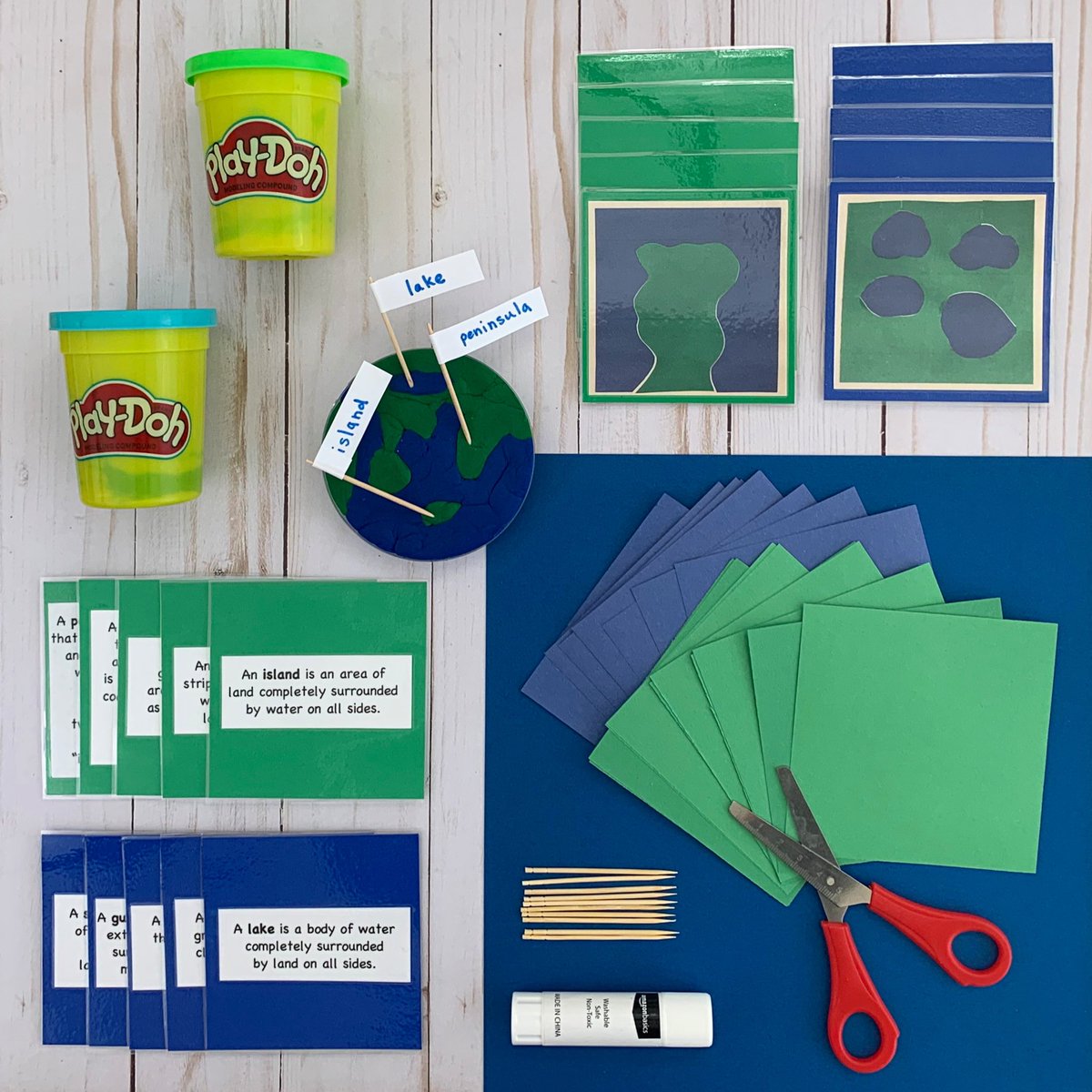 AbcCrate's tweet photo. “Geography Kit 1: Land and Water Forms” is available at https://t.co/8MOnp8OrSD. ABC Crate’s come with beautifully illustrated lesson plans easy for parents and teachers to follow. 
#homeschoolgeography #geographylesson #socialstudiesteacher #homeschoolplanning https://t.co/hm8F5ttxFw