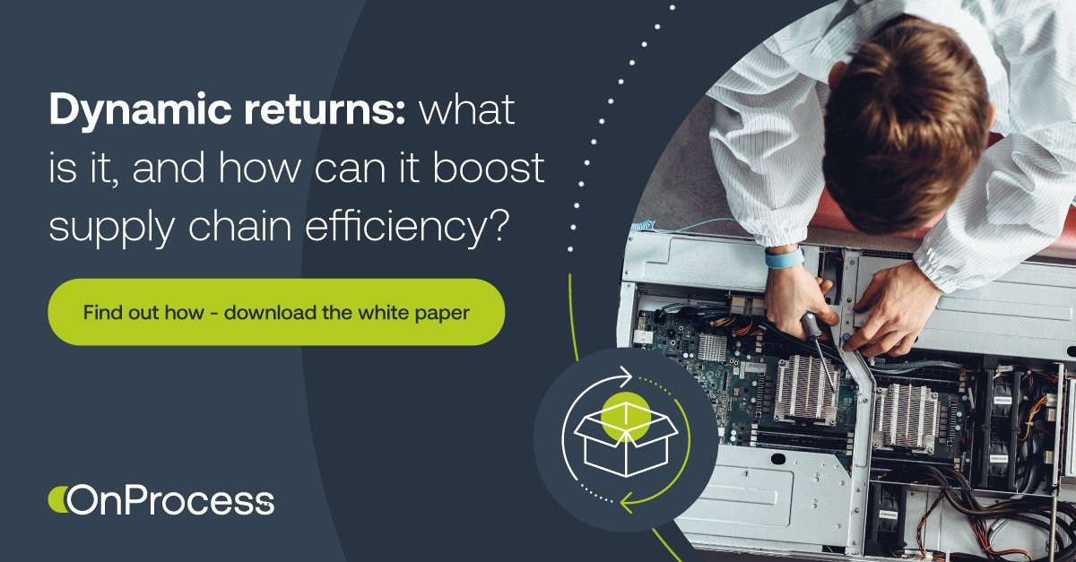 OnProcess's tweet image. Download our whitepaper to learn why Dynamic Returns is the future of asset recovery and reverse logistics: onprocess.com/research-and-t… 
#reverselogistics #dynamicreturns #servicesupplychain #supplychainmanagement