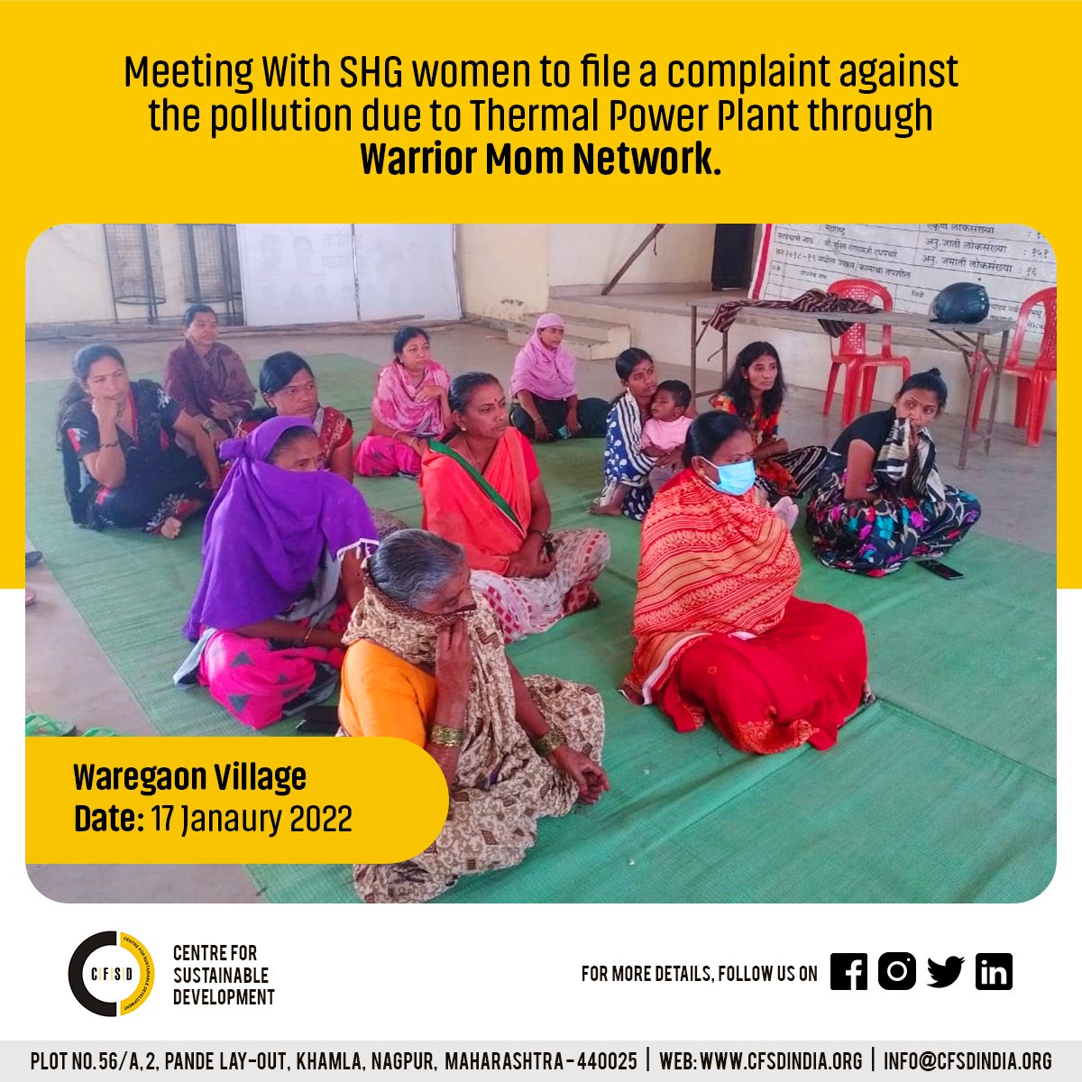 Meeting With SHG women in different villages to file a complaint against the #pollution due to #ThermalPowerPlant through Warrior Mom Network.
#CFSD #clenindia #workshop #women #villages #liveclean 
@Warriormomsin