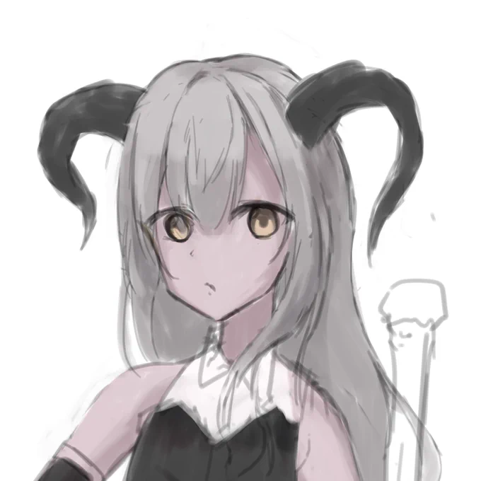 寝る前にちょっと落描き 