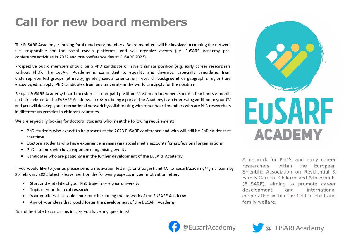 We are reopening the call for new members!📣 If you're interested, apply! There are many interesting things awaiting us, and you do not want to miss the opportunity to be part of our team!💪🌎😉
And please share the post if you know a Ph.D. candidate perfect for this position!😃
