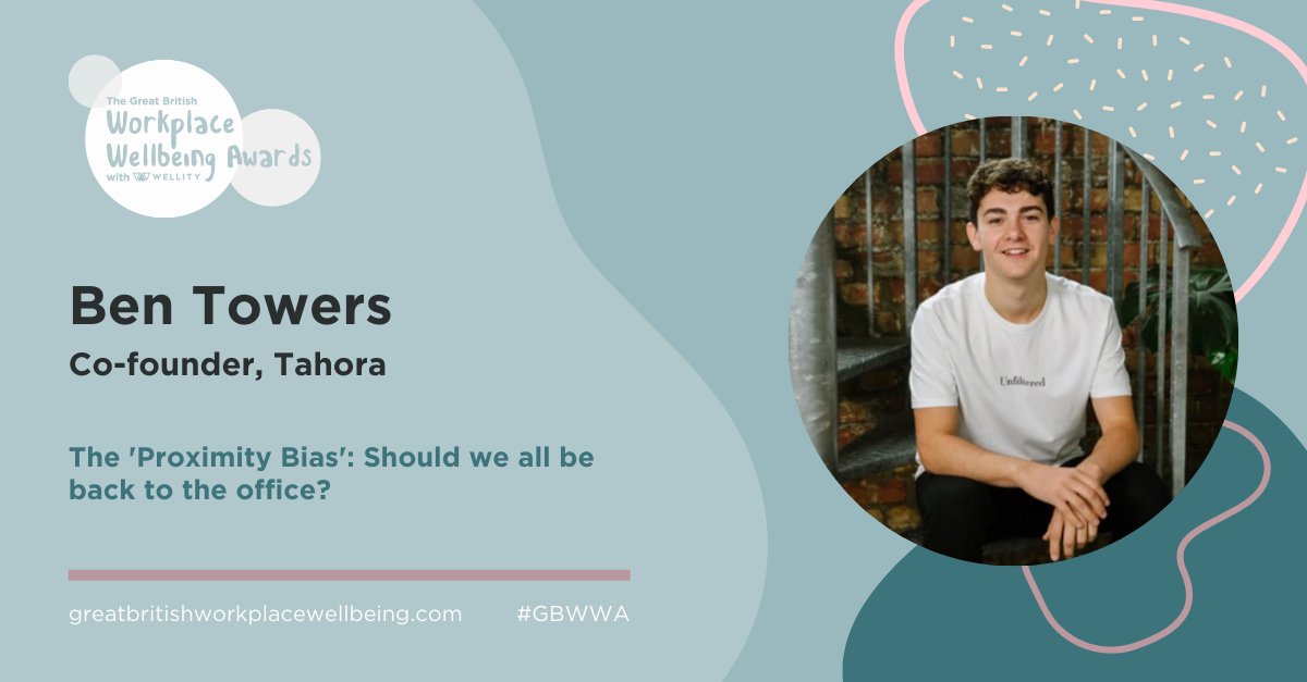 Speaker Announcement:  <a href="/TowersBen/">Ben Towers</a>, Co-Founder of <a href="/TahoraHQ/">Happl</a> will join us to discuss 'The 'Proximity Bias': Should we all be back to the office?'  at the Let's Make a Difference: The Great British Workplace Wellbeing Sessions on 2nd March 🎊

Find out more: greatbritishworkplacewellbeing.com