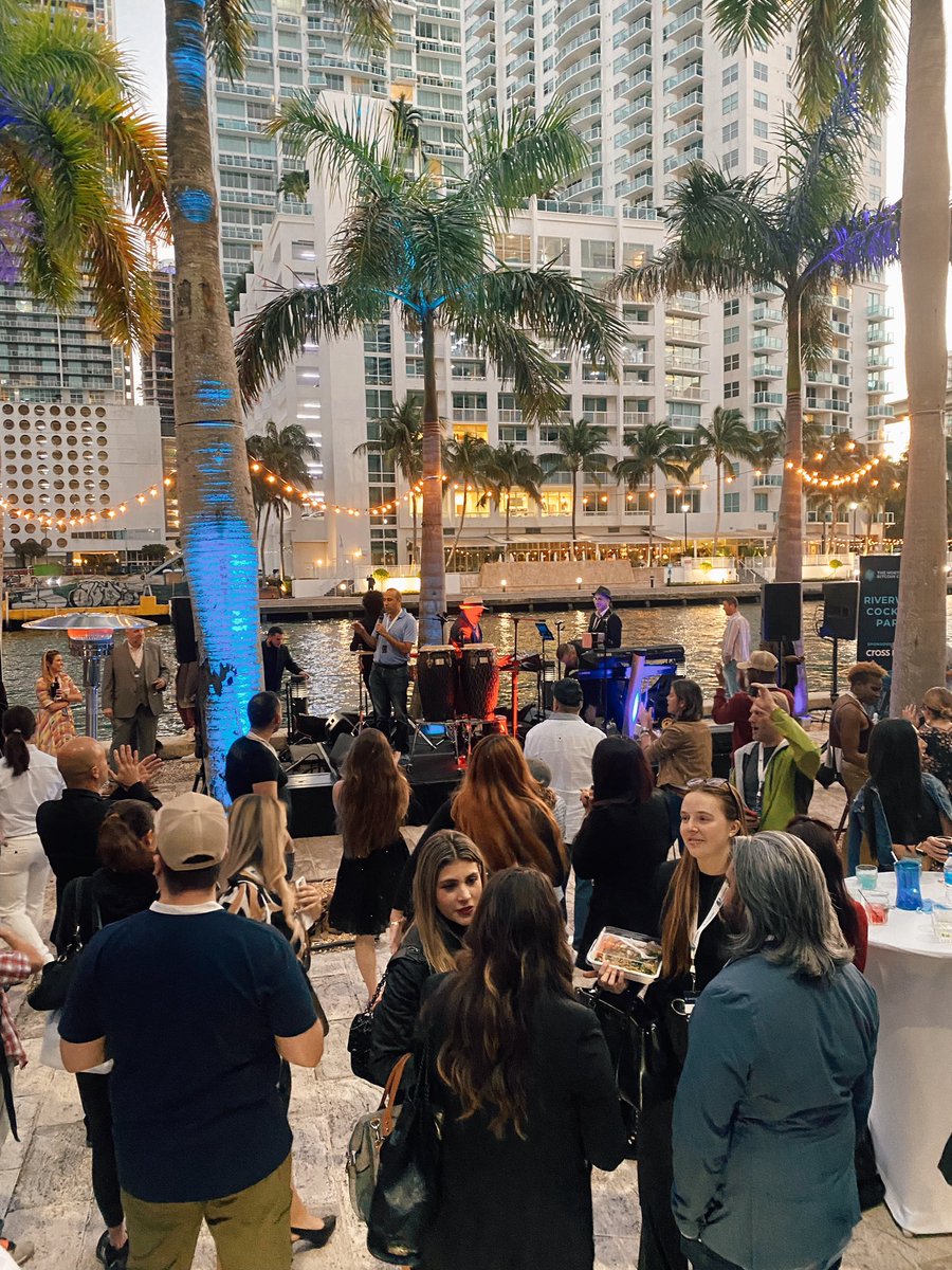 crossriverbank's tweet photo. Thanks to all the #TNABC attendees who joined us last night as we hosted our Riverwalk Cocktail Party to end Day 2 off right! 🍸

Don’t forget to catch #CrossRiver’s @ramahluwalia’s panel today at 11:45 AM ET! 

#CryptoAtCrossRiver #BTC #NFTs #Miami https://t.co/kXNXXA1HNn
