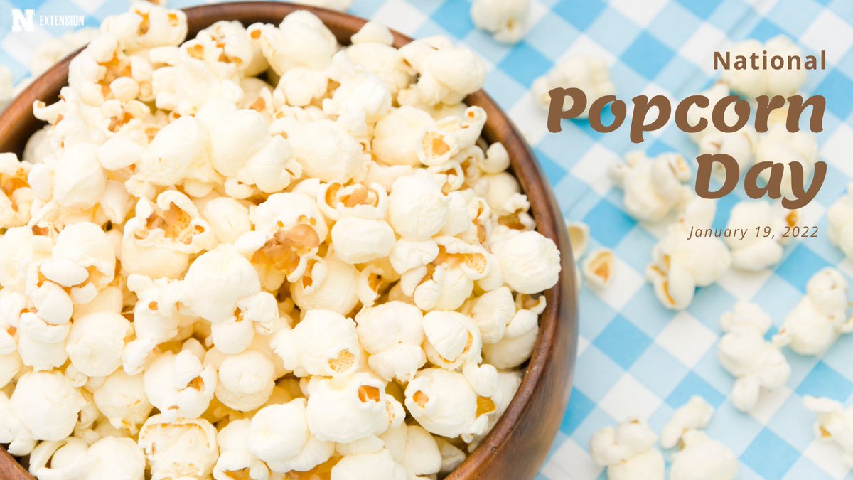 Happy #NationalPopcornDay! Did you know that Nebraska ranks 1st in popcorn production in the United States? Tips and recipes: go.unl.edu/popcorn-day 🍿