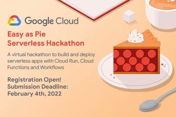 bemyapp's tweet photo. Cloud Functions (2nd gen) is here. Who wants exclusive early access? Sign up for @GoogleCloud’s new virtual #hackathon, #easyserverlesshackathon, to be among the first to try it. $20k prize pool, including $10k grand prize. Sign up today: https://t.co/vZazjzDhKZ https://t.co/W8j65k8t2f