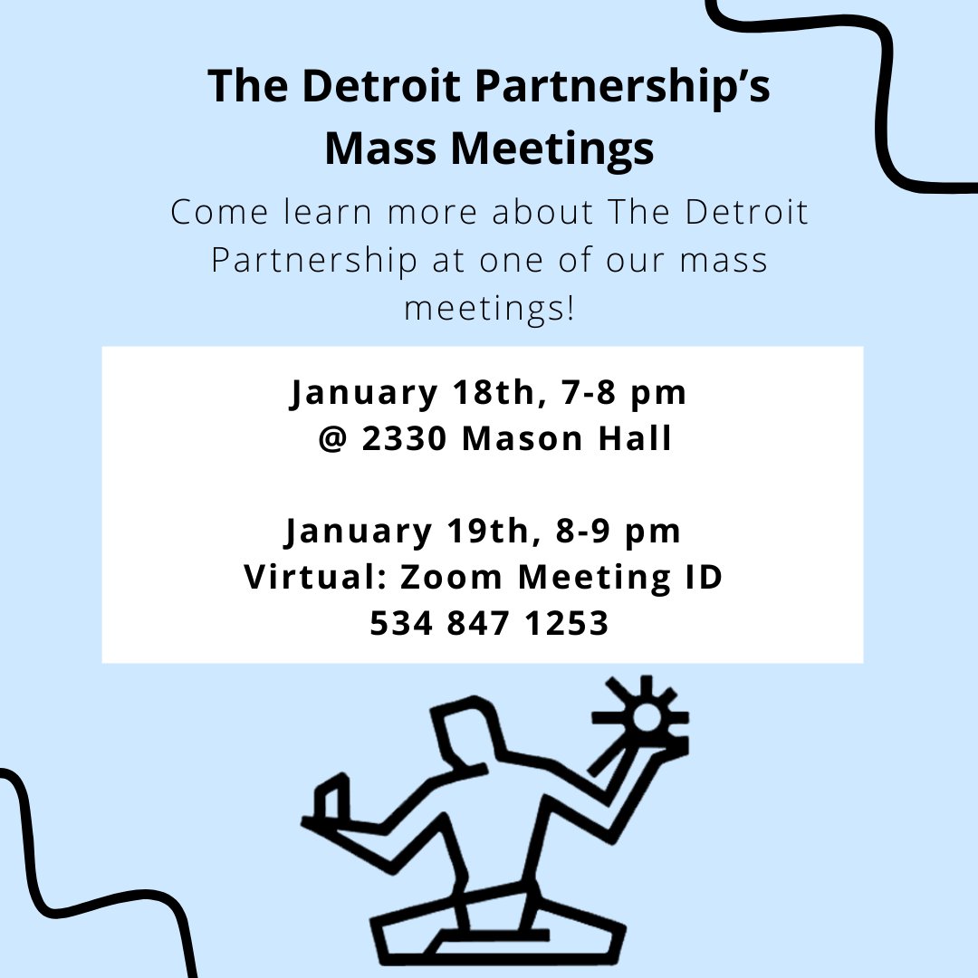 Happy Wednesday! Our second mass meeting is tonight on Zoom at 8 pm. The meeting ID is 534 847 1253. We hope to see you there!