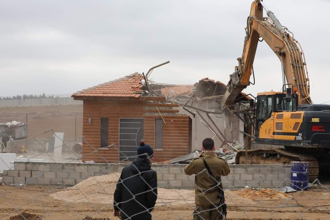 The Isr*eli occupation forces demolished a Palestinian home in Al Ramadin town, southern Hebron, today. #SaveSheikhJarrah @SaraReyi