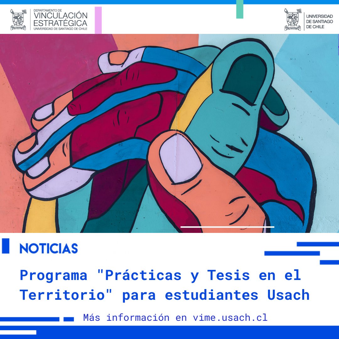 vimeusach's tweet photo. #Convocatoria📣 | Participa en las ofertas de prácticas, temas de tesis y trabajos de finalización de carrera en el territorio 2022, para que las y los estudiantes tanto de pre como postgrado @usach puedan postular al tema de su interés📚✏️.

Detalles en https://t.co/F23jE9NPZj https://t.co/mX0nCcQyn8