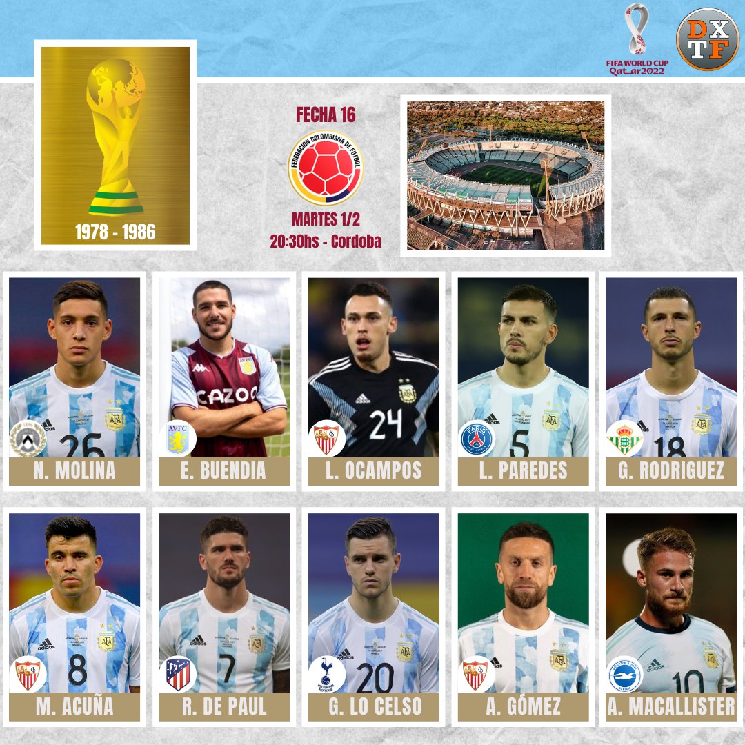 SOMOSDXTF's tweet photo. 🇦🇷#SelecciónArgentina Lista de convocados para la doble fecha de Eliminatorias frente a Chile y Colombia. https://t.co/CdwaPL7DDO