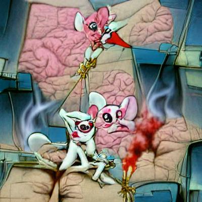 TessBaby47's tweet photo. Pinky and the brain damage  "Pinky and the brain damage " - made with @NightCafeStudio %0D%0A%0D%0Ahttps://creator.nightcafe.studio/creation/uhbymf4MhfrjyAmLdmRn%0D%0A%0D%0A#aiart #nightcafe #digitalart https://t.co/gALdBRkacB https://t.co/zG072sxefH