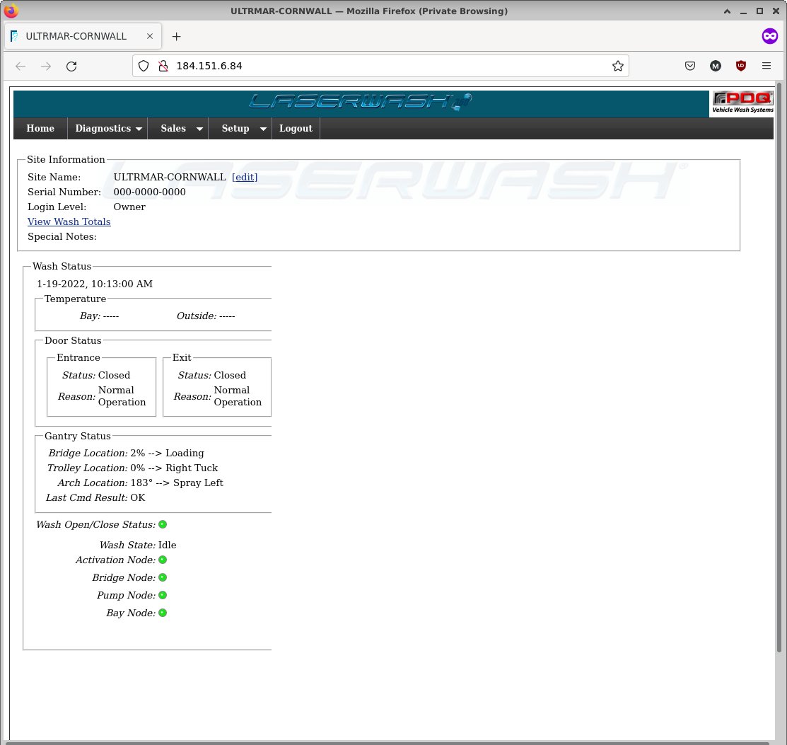 macroform_node's tweet image. 4 of ~50 #PDQ #LaserWash car wash systems running #defaultcredentials allowing full control/configuration of the entire car wash system from the internet by anyone. @opwglobal @BelangerInc Need an #infosec hand?
#skroobsec #cybersecurity #informationsecurity #infosecresearch