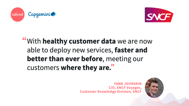 jfmonteil's tweet image. With @Talend and @capgeminifrance, @SNCF consolidated its traveler data to improve the speed and accuracy of its communications with passengers, and significantly enhanced its reputation for reliability. #customersuccess #TalendDataHealth Learn more: bit.ly/33v6bHb