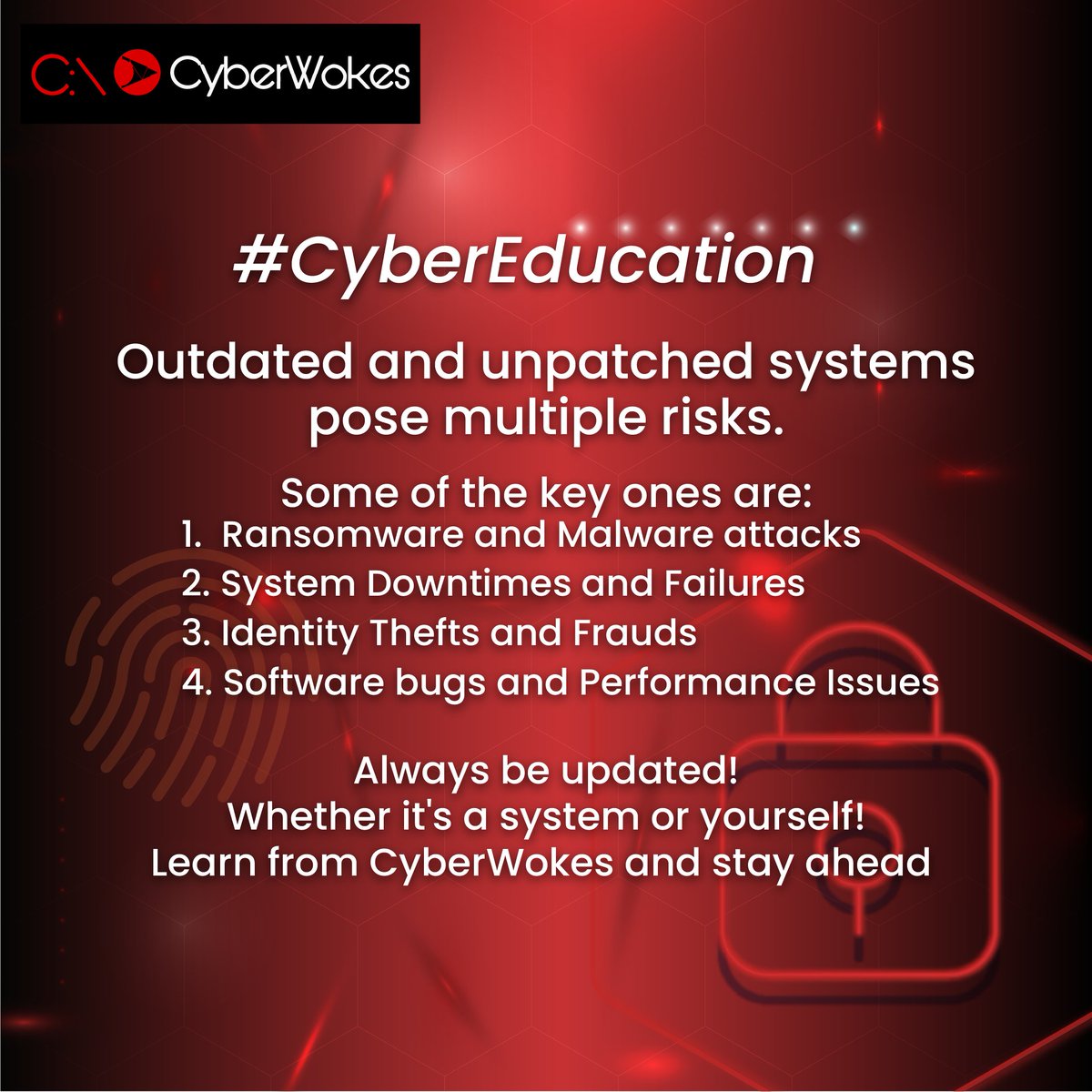 CyberWokes's tweet photo. The only way of survival is growth! In this dynamic world, you can only survive with learning. There is a saying "The day you stop learning is the day you die".
.
.
.
.
#CyberWokes #ethicalhacking https://t.co/ueoYchHSGz