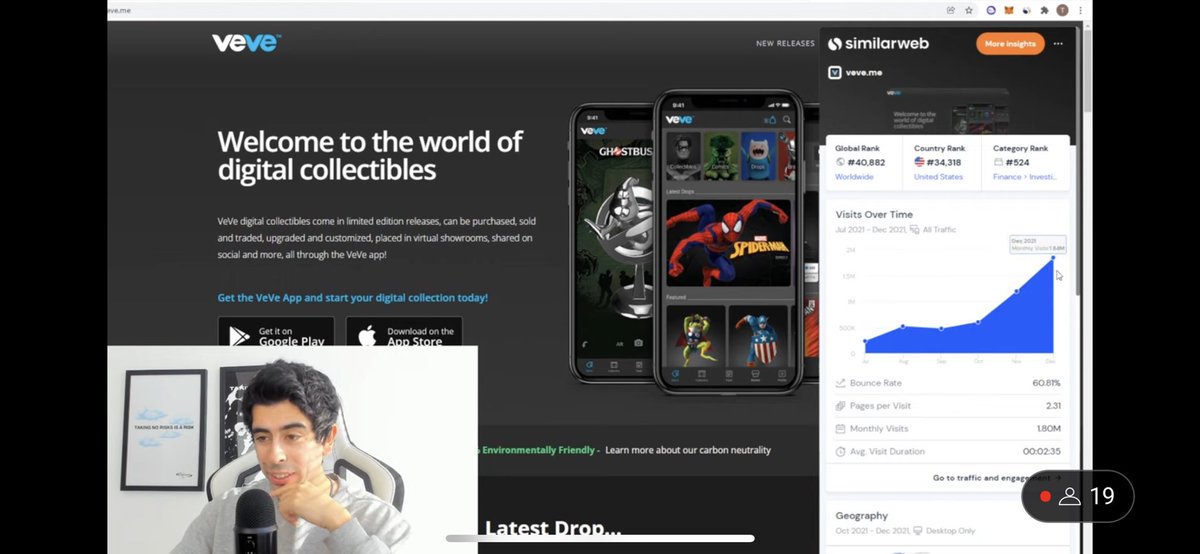 NFTLocker's tweet photo. Ecom YouTuber @arie_scherson checking out @veve_official on stream today and seeing the growth we’ve been having #VeVeFam 🤩🚀

Amazing to know we are just getting started! Let’s get everyone on this #VeVe/$OMI rocket before we take off! 💯⭕️🚀 https://t.co/ACA2N92bPf