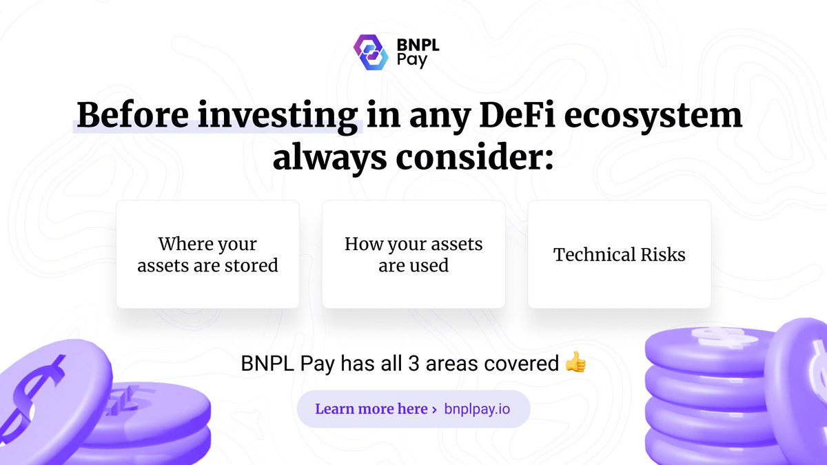 bnplpay's tweet photo. The #BNPL Pay protocol was designed to cover a much needed gap in the world of #DeFi lending: servicing the #uncollateralized credit markets.

🔗https://t.co/N7u1FZ75Ug https://t.co/cubo8uERHP