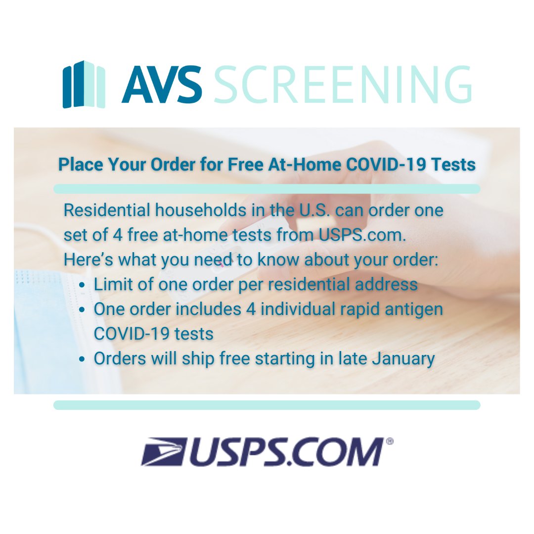 screenwithavs's tweet photo. Place Your Order for Free At-Home COVID-19 Tests from USPS:
https://t.co/NrZsesO4Ka
#USPS #athomecovidtests #freecovidtests #community #health #safety #householdtests #soldout #orderyourfreetests #covid19rapidantigentests #rapidantigentests https://t.co/6ES6re1XuQ
