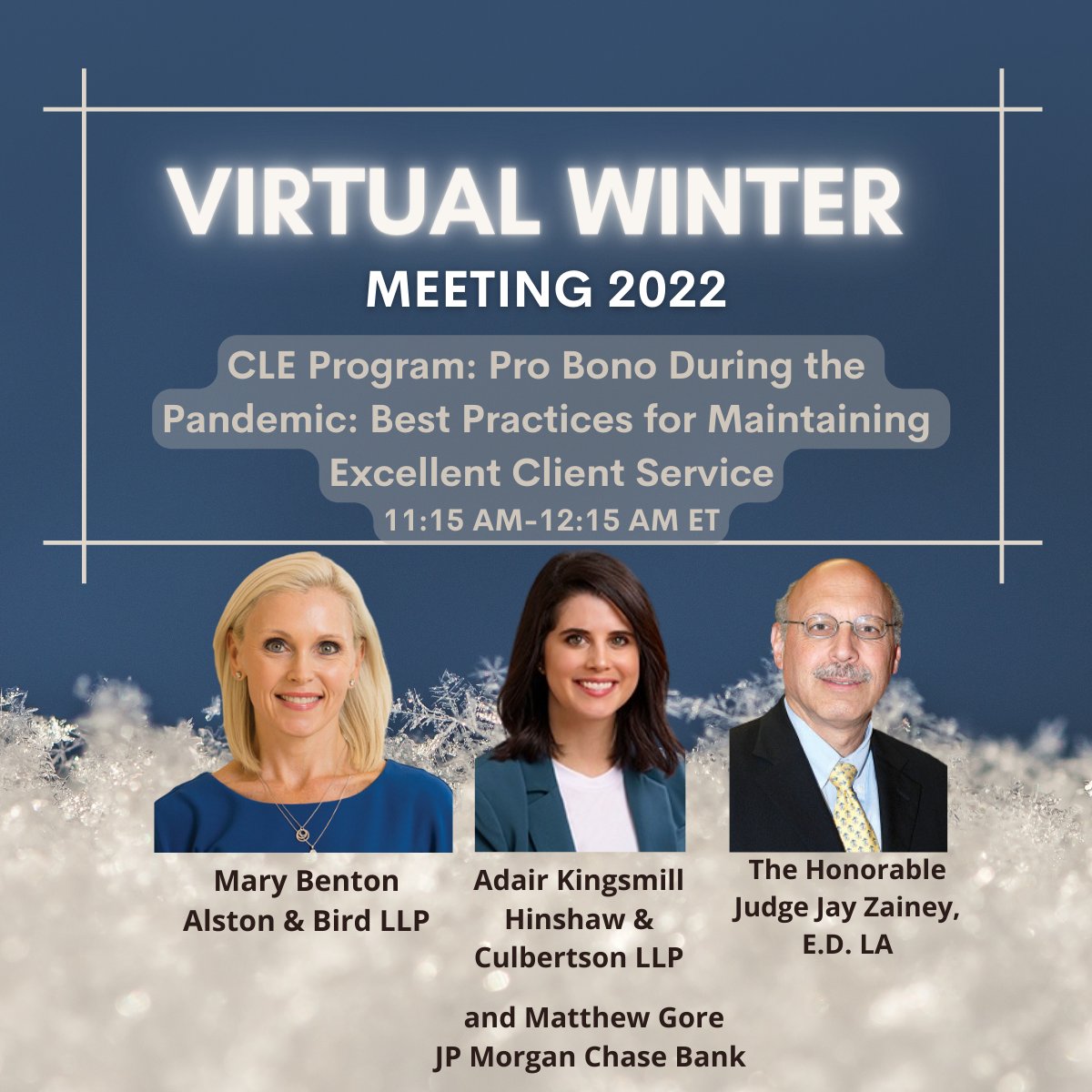 ABABusLaw_CFSC's tweet photo. The COVID-19 pandemic heightened the need for pro bono legal representation and created challenges for attorneys providing pro bono services. This panel will explore the ways practitioners, non-profits, and pro bono program managers overcame these challenges.
#ABA #ABACFSC https://t.co/p1vALZkln5