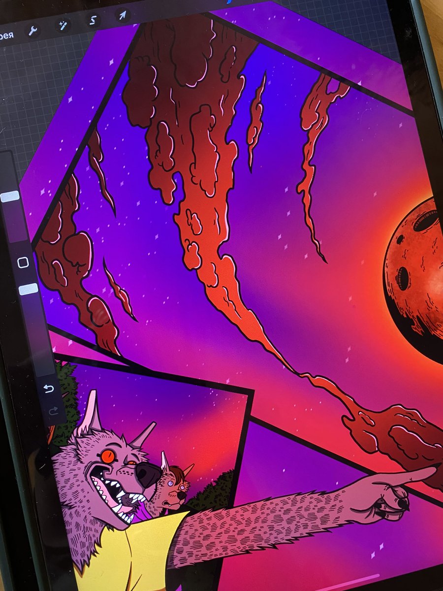 LARA_VOVK_'s tweet photo. I think it's time to share the process of creating the pages of a large comic
 #NFT #NFTcollection  #NFTartists #Wolveskaters https://t.co/eae3J2vC6Q
