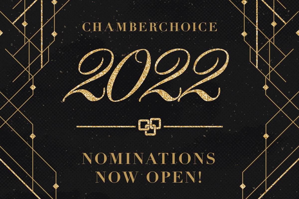 Nominations for the ChamberChoice Awards are now open! Head over to bit.ly/3KbUJR5 to nominate your favorite organization, including your own, before nominations close on January 28.