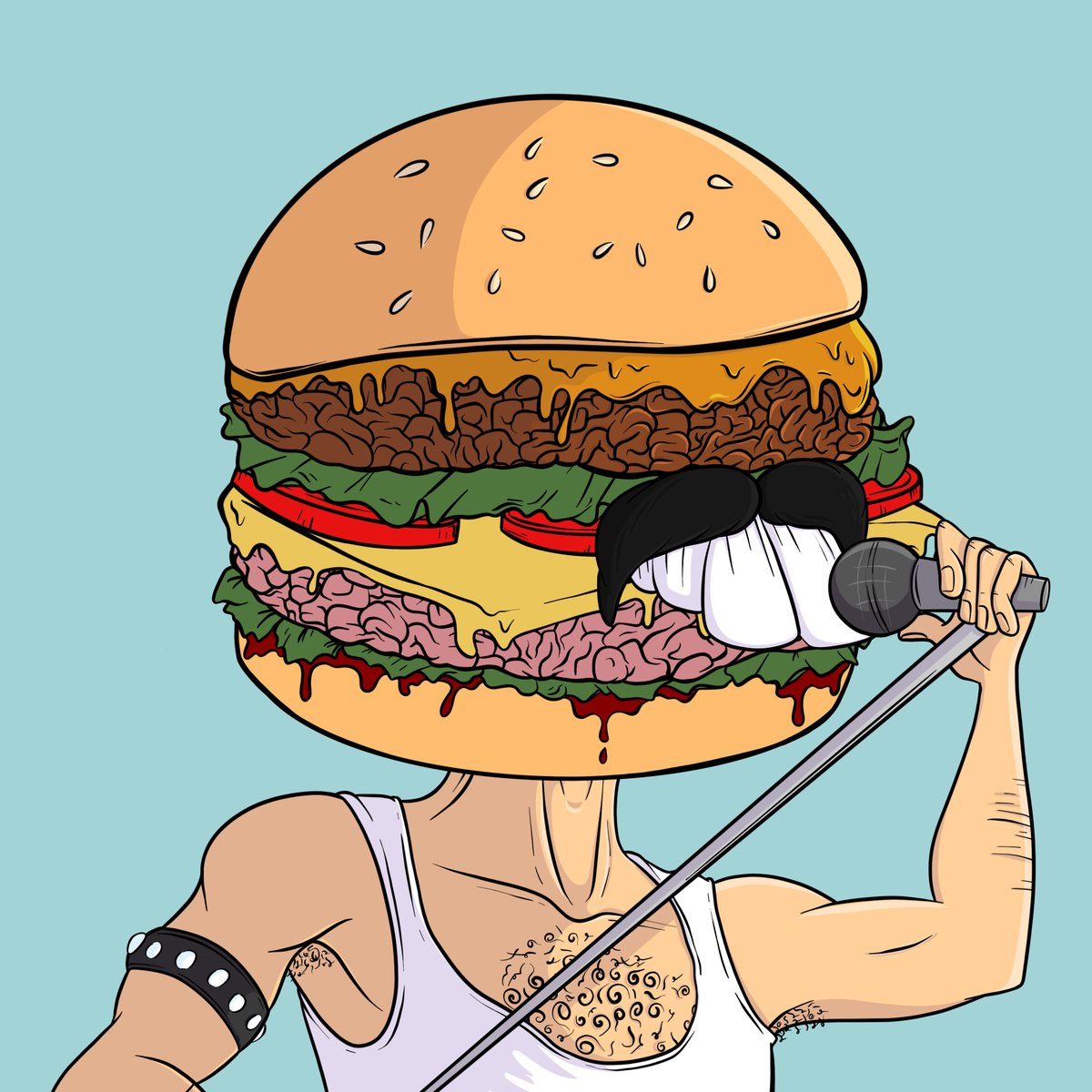 MyBurgerBrain's tweet photo. I'm close to start announcing specific dates for our 1st Drop ever!
So let's make our 1st give away for 5 lucky winners! 
✔ Get one #NFT for free each like this one below!
(May be not this one, It'll be a surprise!!)

Just follow @MyBurgerBrain , like and tag 3 friends
⬇ ⬇ ⬇ https://t.co/fvhOoNTyqE